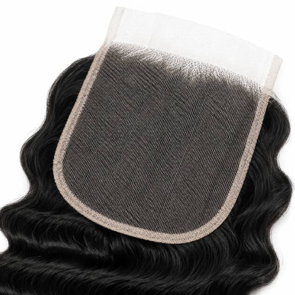 Deep Wave 4x4 Transparent Lace Closure